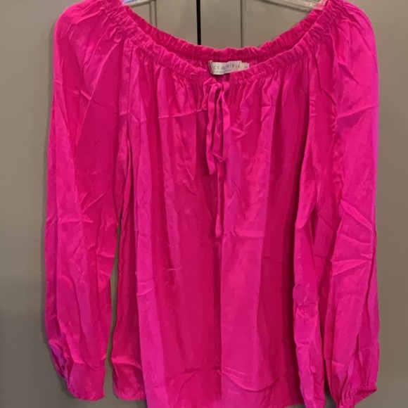Alice & Trixie xs 100% silk hot pink blouse - Picture 1 of 4